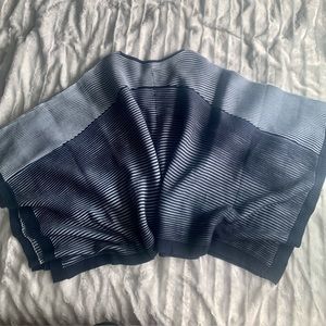 light blue/navy poncho